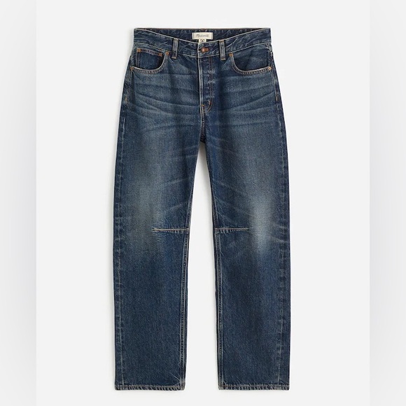 NWT Madewell The Darted Barrel-Leg Jean - Dark Wash Size 24 - Picture 1 of 14